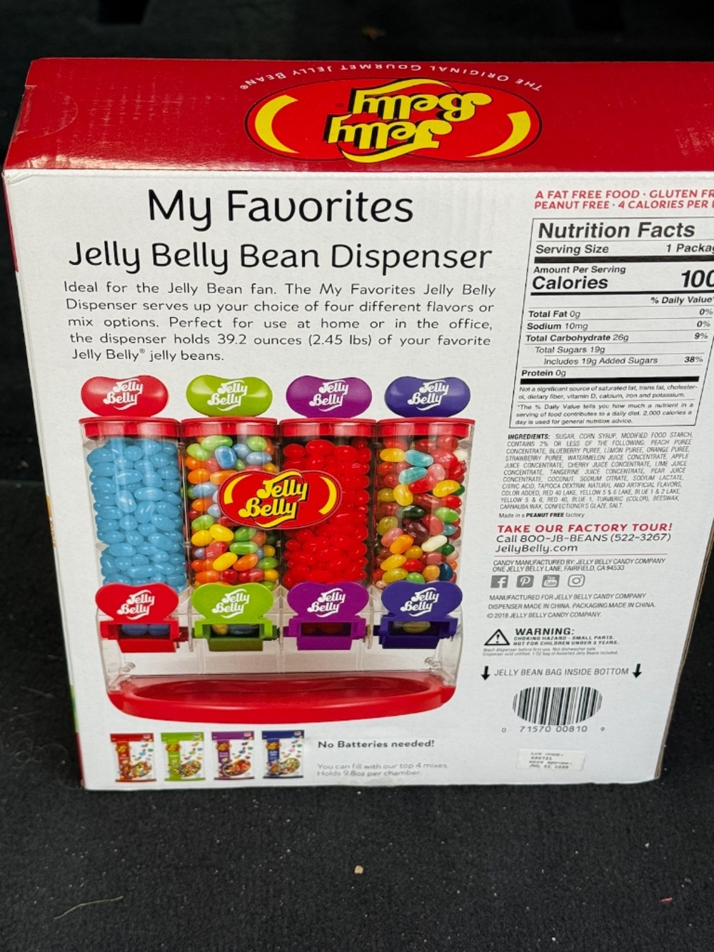 NEW Jelly Belly My Favorites 4-Chamber Jelly Bean Machine Dispenser - Picture 2 of 3